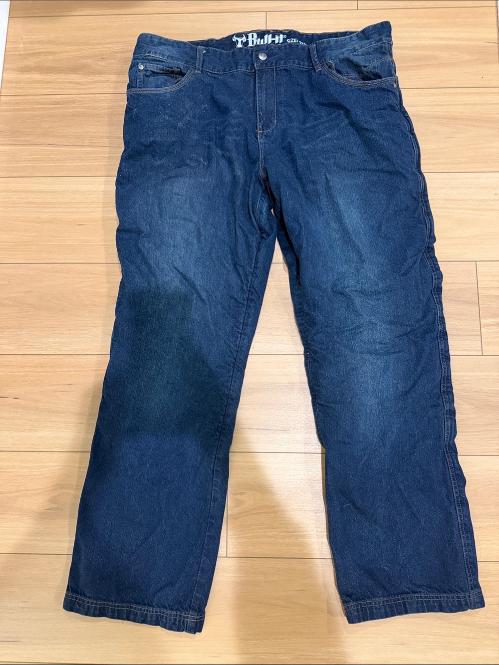 Relaxed Fit fully lined protective Men's Motorcycle Jeans in Deep Indigo 42x32